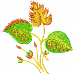 Leaves Embroidery Design 5
